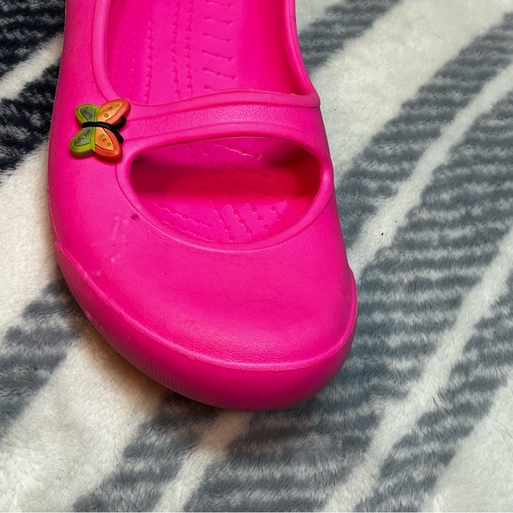 CROCS Bright Pink SKYLAR PRIMA NANOOK BALLET Slip On Mary Jane Shoes Size 4 - Picture 14 of 15